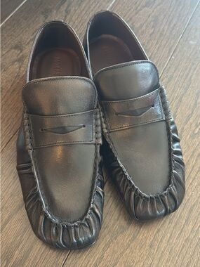 ALOHAS AVEN VINTAGE EFFECT BROWN LEATHER LOAFERS